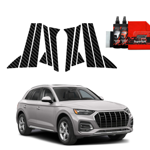 Bodyshield - Folie de protecție din carbon 12în1 pentru coloana A-B-C - Audi Q5 (2020-2025)