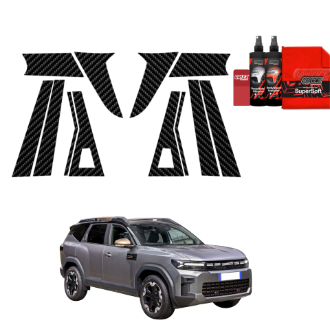 Bodyshield - Folie de protecție din carbon 12în1 pentru coloana A-B-C - Dacia Bigster (2025-2026)
