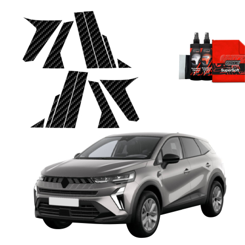Bodyshield - Folie de protecție din carbon 12în1 pentru coloana A-B-C - Renault Symbioz (2024-2026)