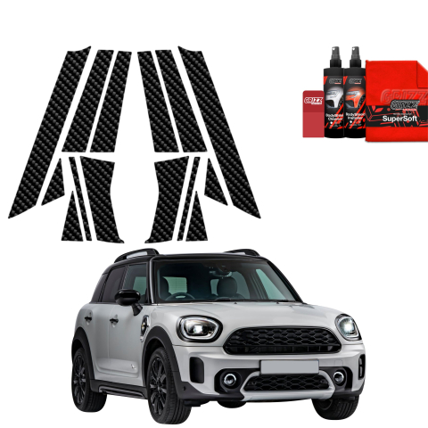 Bodyshield - Folie de protecție din carbon 14în1 pentru coloana A-B-C - Mini Countryman (2023- 2025)