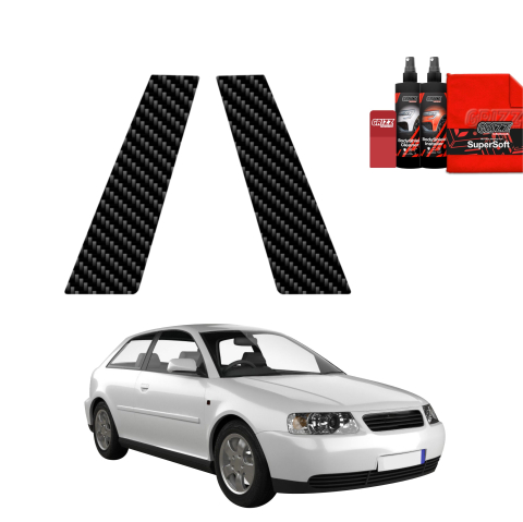 Bodyshield - Folie de protecție din carbon 2în1 pentru coloana B - Audi A3 8L Hatchback 3D (1996-2003)