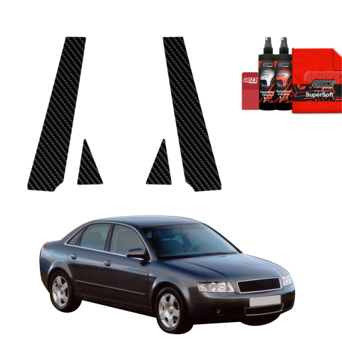 Bodyshield - Folie de protecție din carbon 2în1 pentru coloana B - Audi A4 B6 Sedan (2000-2006)