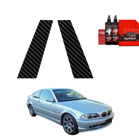 Bodyshield - Folie de protecție din carbon 2în1 pentru coloana B - BMW 3 E46 Coupe Pre-LCI (1999-2002)