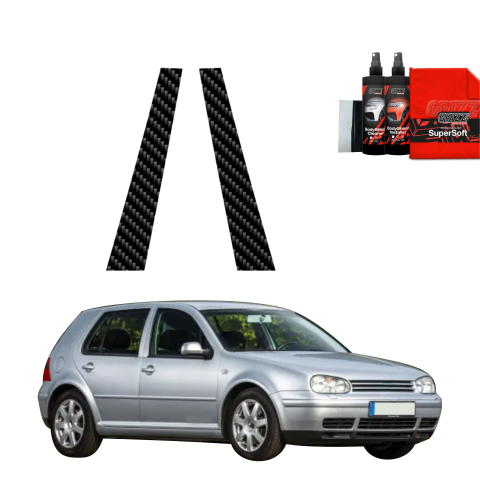 Bodyshield - Folie de protecție din carbon 2în1 pentru coloana B - Volkswagen Golf 4 Hatchback 5D (1997-2003)