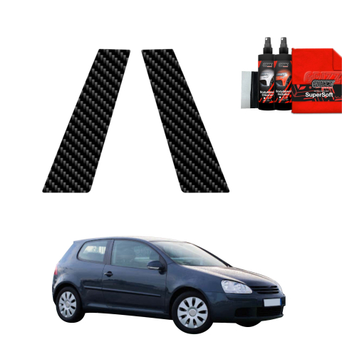 Bodyshield - Folie de protecție din carbon 2în1 pentru coloana B - Volkswagen Golf 5 Hatchback 3D (2003-2009)