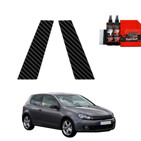 Bodyshield - Folie de protecție din carbon 2în1 pentru coloana B - Volkswagen Golf 6 Hatchback 3D (2008-2012)