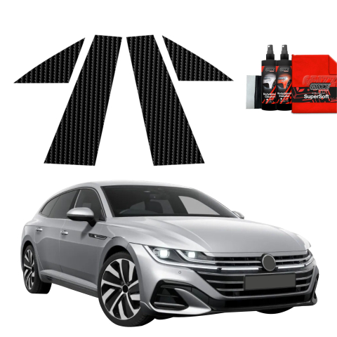 Bodyshield - Folie de protecție din carbon 4în1 pentru coloana A-B - Volkswagen VW Arteon (2024-2025)