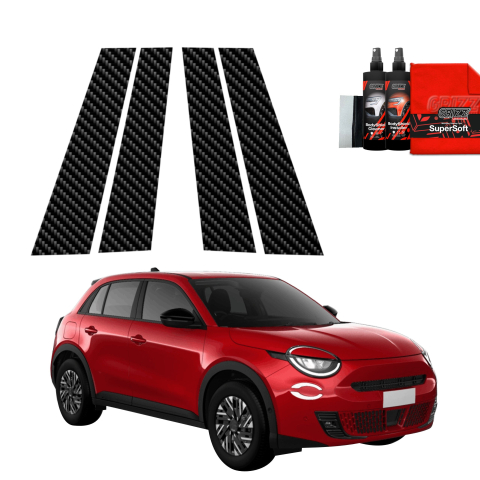 Bodyshield - Folie de protecție din carbon 4în1 pentru coloana B-C - Fiat 600 (2023-2026)