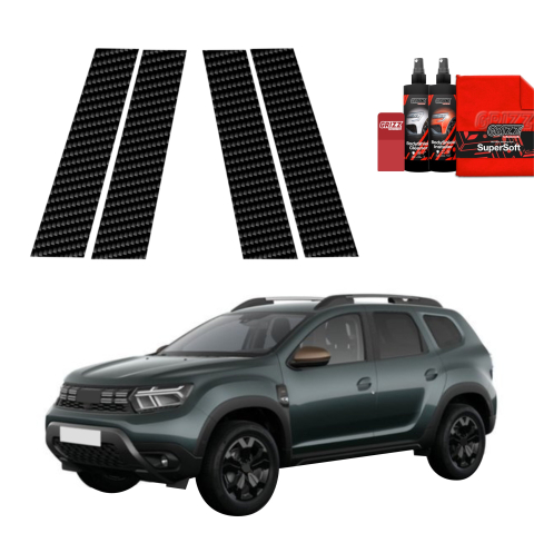 Bodyshield - Folie de protecție din carbon 4în1 pentru coloana B - Dacia Duster (2024-2026)