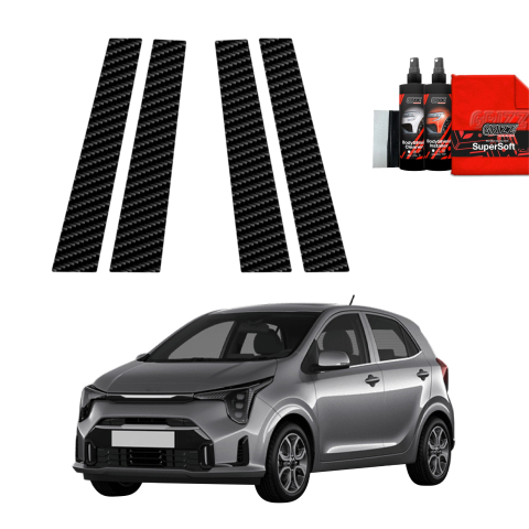 Bodyshield - Folie de protecție din carbon 4în1 pentru coloana B - Kia Picanto (2023-2026)