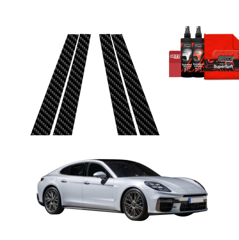 Bodyshield - Folie de protecție din carbon 4în1 pentru coloana B - Porsche Panamera 2 (2016-2024)