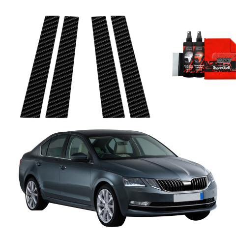 Bodyshield - Folie de protecție din carbon 4în1 pentru coloana B - Skoda Octavia 3 (2017-2020)