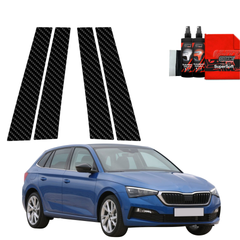Bodyshield - Folie de protecție din carbon 4în1 pentru coloana B - Skoda Scala (2019-2023)