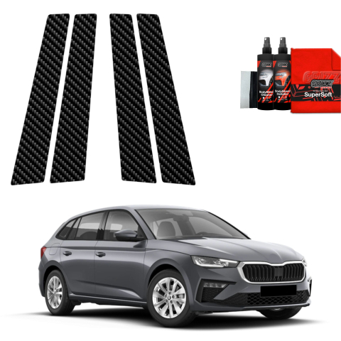 Bodyshield - Folie de protecție din carbon 4în1 pentru coloana B - Skoda Scala (2023-2025)