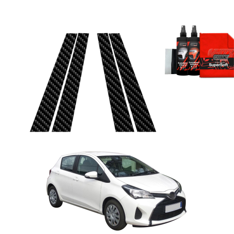 Bodyshield - Folie de protecție din carbon 4în1 pentru coloana B - Toyota Yaris (2011-2016)