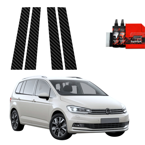 Bodyshield - Folie de protecție din carbon 4în1 pentru coloana B - Volkswagen VW Touran (2024-2026)