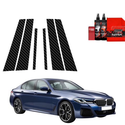 Bodyshield - Folie de protecție din carbon 6în1 pentru coloana B-C - BMW 5 G30 Sedan (2023-2025)
