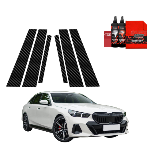 Bodyshield - Folie de protecție din carbon 6în1 pentru coloana B-C - BMW 5 Kombi G60 520d (2024-2026)