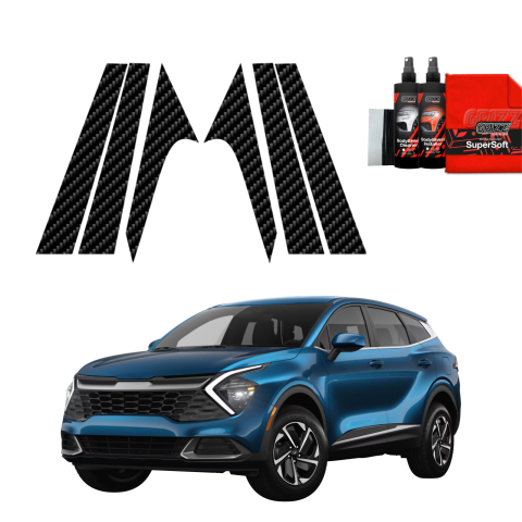 Bodyshield - Folie de protecție din carbon 6în1 pentru coloana B-C - Kia Sportage 5 (2021-2025)
