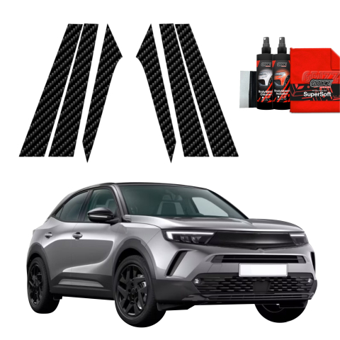 Bodyshield - Folie de protecție din carbon 6în1 pentru coloana B-C - Opel Mokka (2021-2026)