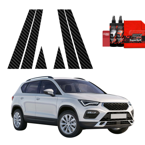 Bodyshield - Folie de protecție din carbon 6în1 pentru coloana B-C - Seat Ateca (2020-2026)