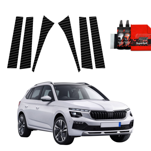 Bodyshield - Folie de protecție din carbon 6în1 pentru coloana B-C - Skoda Kamiq (2019-2025)