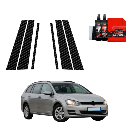 Bodyshield - Folie de protecție din carbon 6în1 pentru coloana B-C - Volkswagen Golf 7 Variant (2013-2020)