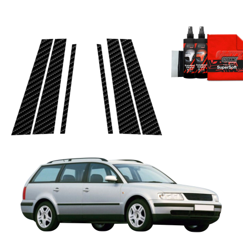 Bodyshield - Folie de protecție din carbon 6în1 pentru coloana B-C - Volkswagen Passat B5 Variant (1996-2000)