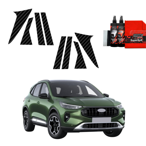 Bodyshield - Folie de protecție din carbon 8în1 pentru coloana B-C - Ford Kuga Titanium Facelift (2024-2026)