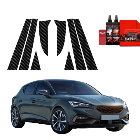 Bodyshield - Folie de protecție din carbon 8în1 pentru coloana B-C - Seat Leon (2024-2026)