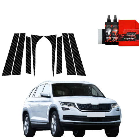 Bodyshield - Folie de protecție din carbon 8în1 pentru coloana B-C - Skoda Kodiaq (2016-2023)