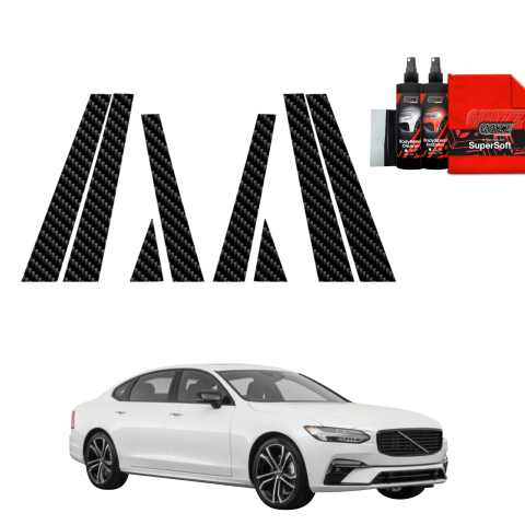 Bodyshield - Folie de protecție din carbon 8în1 pentru coloana B-C - Volvo S90 Sedan 5D (2016-2020)