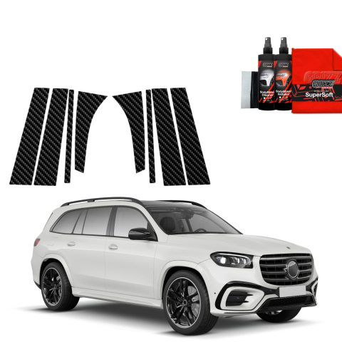Bodyshield - Folie de protecție din carbon 8în1 pentru coloana B - Mercedes GLS 450d (2023-2026)