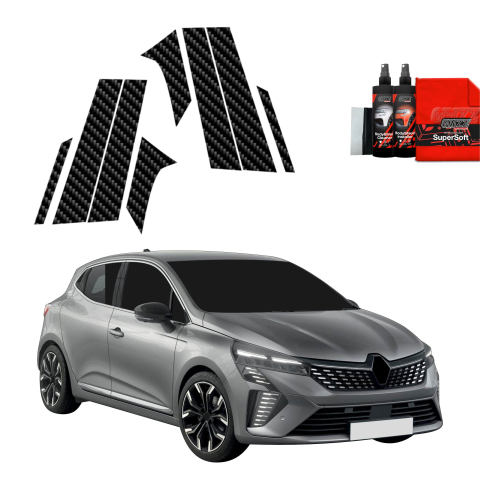 Bodyshield - Folie de protecție din carbon 8în1 pentru coloana C - Renault Clio (2020-2024)