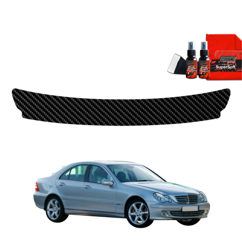 Folie de protecție din carbon pentru pragul portbagajului - Mercedes Benz C Clasa W203 Sedan (2000-2007)