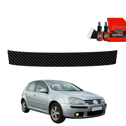 Folie de protecție din carbon pentru pragul portbagajului - Volkswagen Golf 5 Hatchback 5D (2003-2009)