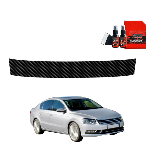 Folie de protecție din carbon pentru pragul portbagajului - Volkswagen Passat B7 Sedan (2010-2014)