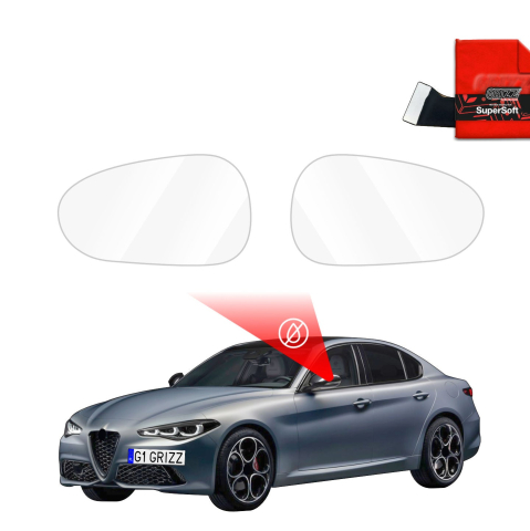 Folie Oglinzi - Folie de protecție împotriva ploii pentru oglinzi exterioare - Alfa Romeo Giulia (2016-2026)