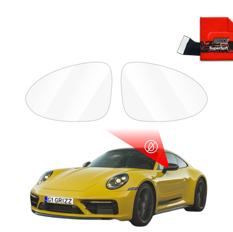 Folie Oglinzi - Folie de protecție împotriva ploii pentru oglinzi exterioare - Porsche 911 992 (2024-2026)