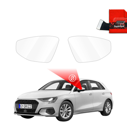 Folie Oglinzi - Folie de protecție împotriva ploii pentru oglinzile exterioare - Audi A3 8Y (2020-2024)