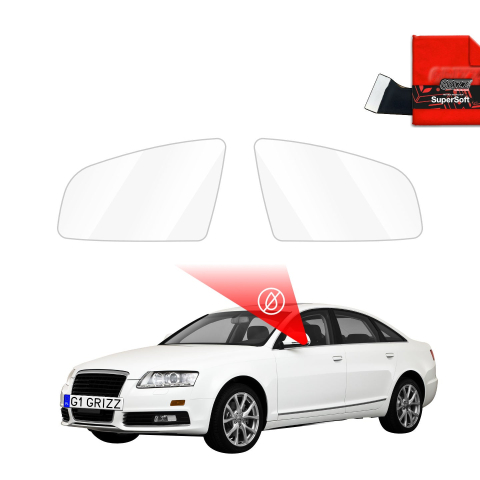 Folie Oglinzi - Folie de protecție împotriva ploii pentru oglinzile exterioare - Audi A6 C6 (2004-2008)