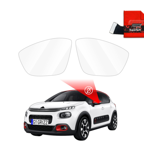 Folie Oglinzi - Folie de protecție împotriva ploii pentru oglinzile exterioare - Citroen C3 3 (2016-2020)