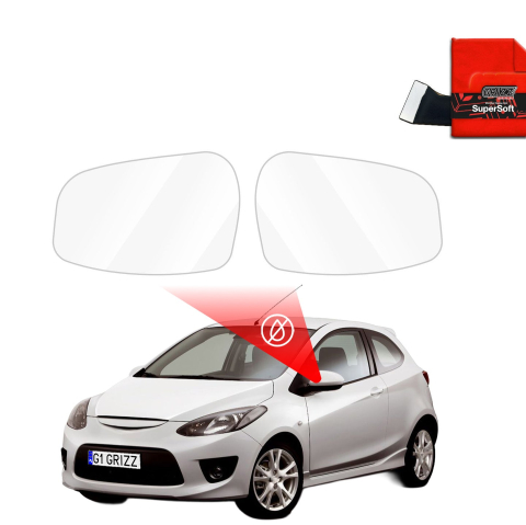 Folie Oglinzi - Folie de protecție împotriva ploii pentru oglinzile exterioare - Mazda 2 (2007-2014)