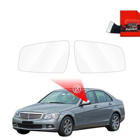Folie Oglinzi - Folie de protecție împotriva ploii pentru oglinzile exterioare - Mercedes Benz C Clasa W204 Sedan (2007-2011)