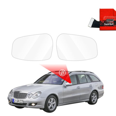 Folie Oglinzi - Folie de protecție împotriva ploii pentru oglinzile exterioare - Mercedes Benz E Clasa S211 Combi (2002-2009)