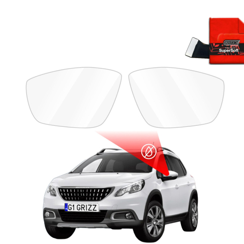 Folie Oglinzi - Folie de protecție împotriva ploii pentru oglinzile exterioare - Peugeot 2008 (2013-2019)