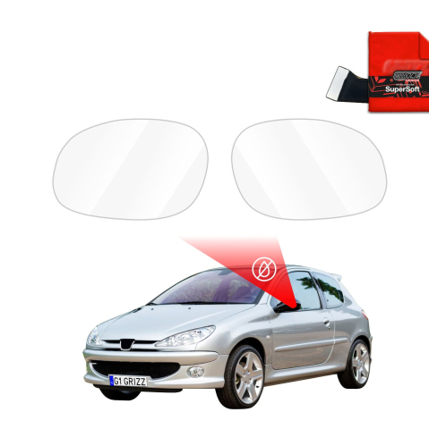 Folie Oglinzi - Folie de protecție împotriva ploii pentru oglinzile exterioare - Peugeot 206 (2003-2012)