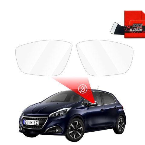 Folie Oglinzi - Folie de protecție împotriva ploii pentru oglinzile exterioare - Peugeot 208 (2012-2018)