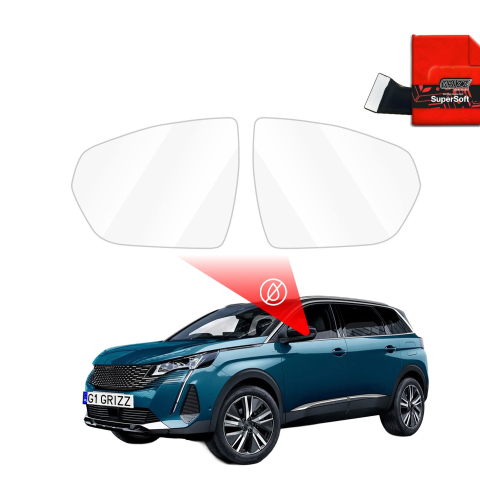 Folie Oglinzi - Folie de protecție împotriva ploii pentru oglinzile exterioare - Peugeot 5008 2 (2017-2024)