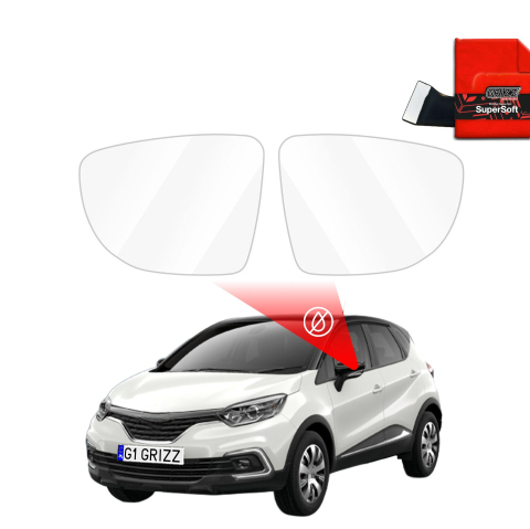 Folie Oglinzi - Folie de protecție împotriva ploii pentru oglinzile exterioare - Renault Captur (2013-2019)
